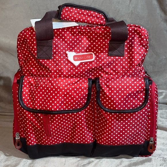 Westlife white and red polkadot diaper bag ? main image 10
